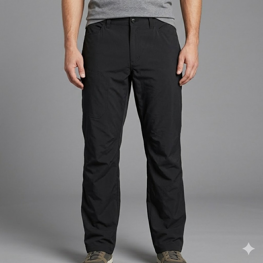 Eddie Bauer Men's Fleece Lined Tech Pants‎ Size 36x34 Black